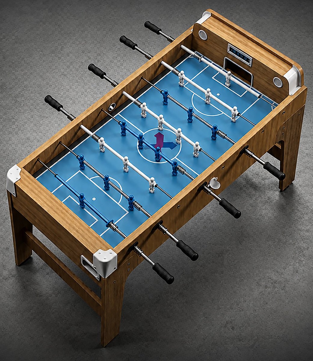 Render del diseño del Maker Gol visto desde arriba